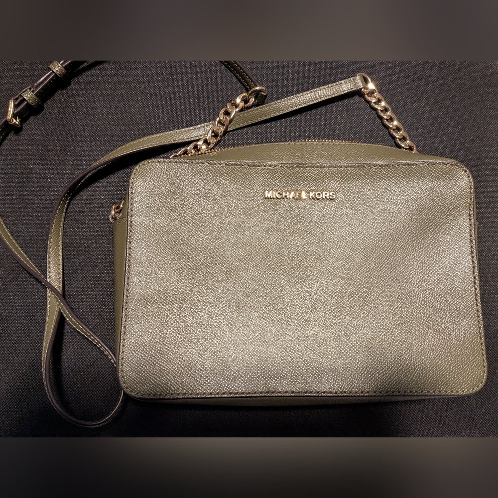 Michael Kors Olive Green Crossbody Bag